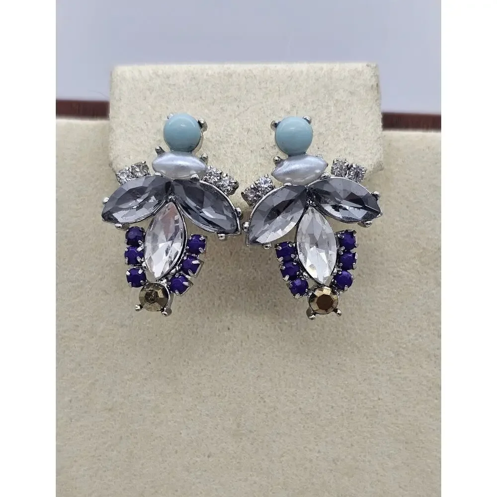 3 pairs VTG Rhinestone Earrings Including Coro - Picture 9 of 16
